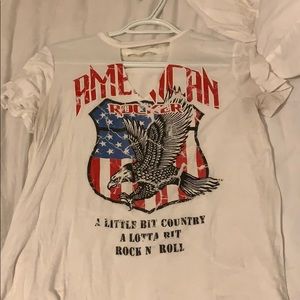 White gaze USA soft cut out top